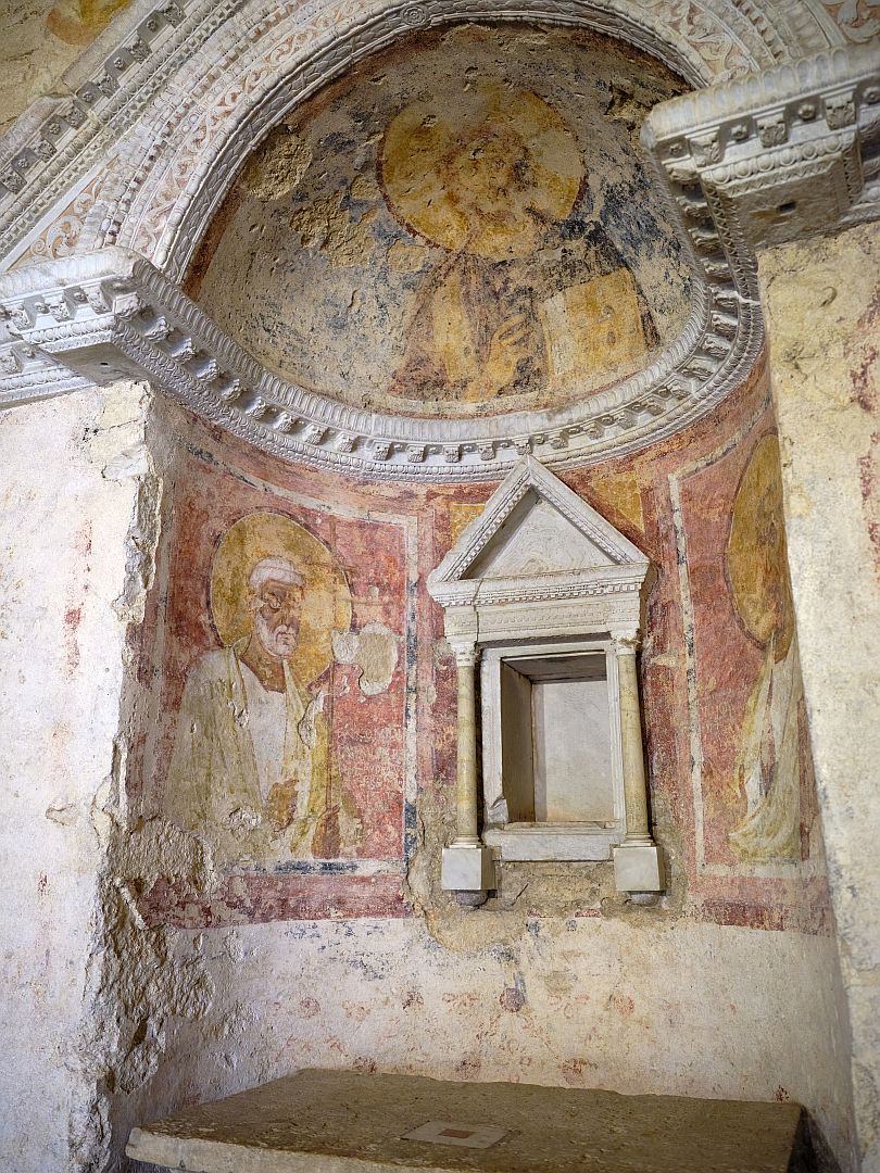 Large Gothic Style Shrine, Grotto, Plaster Saint Display Case - 1610