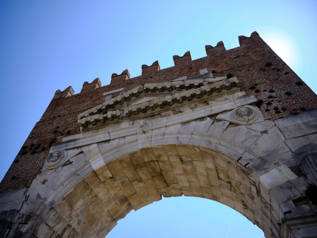 Arch of Augustus from the inside