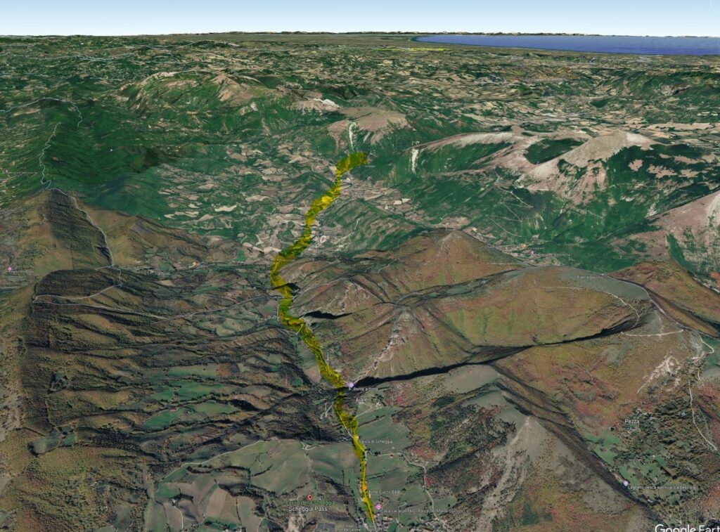 Google Earth Scheggia Pass to Cagli