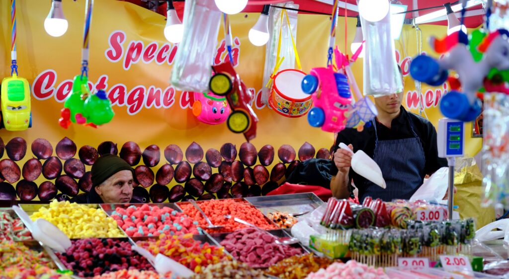 Sweet stall at Bari